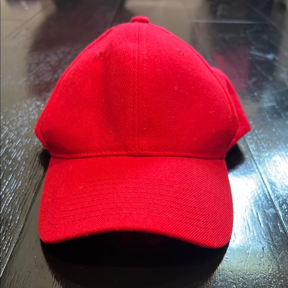 Vibrant Red Baseball Cap